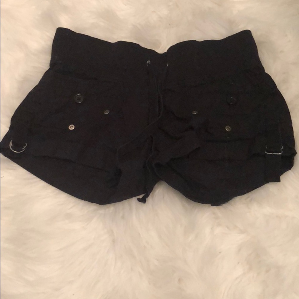 Black booty shorts
